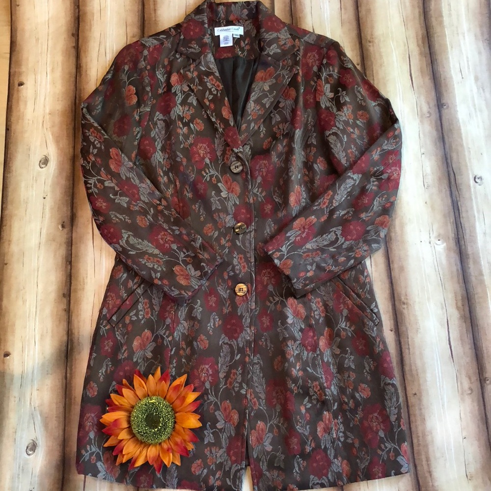 Coldwater Creek floral coat. EUC.